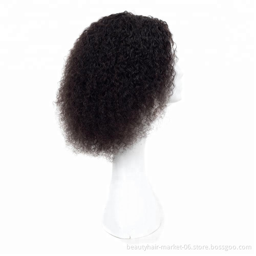 Wholesale 100% Human Hair Wig Short Curly Bob Wigs For Black Women 10 inch Glueless Full Wig with No Lace Natural Black Color